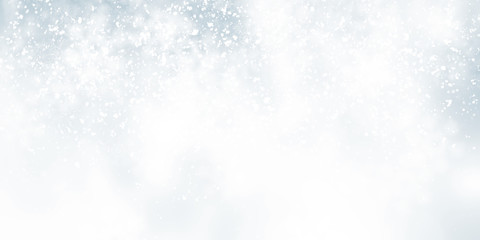 white snow blur abstract background. Bokeh Christmas blurred beautiful shiny Christmas lights