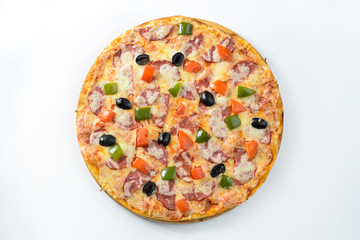 Pizza isolated on wite