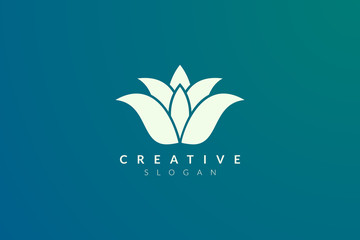 Design abstract flower and leaf logo for spa, hotel, beauty, health, fashion, cosmetic, boutique, salon, yoga, therapy. Simple and modern vector design for your business brand or product.