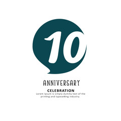 Fototapeta premium 10 Year Anniversary Vector Template Design Illustration
