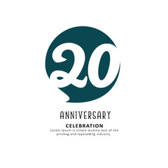 Obraz premium 20 Year Anniversary Vector Template Design Illustration