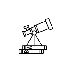 Telescope books school icon. Element of school icon