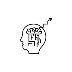 Brainstorm head school icon. Element of school icon