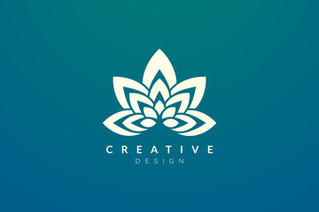 Design abstract flower and leaf logo for spa, hotel, beauty, health, fashion, cosmetic, boutique, salon, yoga, therapy. Simple and modern vector design for your business brand or product.
