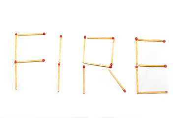 match on white background