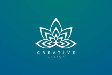 Design abstract flower and leaf logo for spa, hotel, beauty, health, fashion, cosmetic, boutique, salon, yoga, therapy. Simple and modern vector design for your business brand or product.