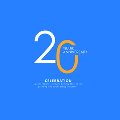 Obraz premium 20 Year Anniversary Vector Template Design Illustration