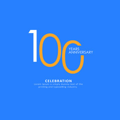 Fototapeta premium 100 Year Anniversary Vector Template Design Illustration