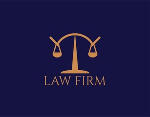 Simple Logo of Law Firm. Lawyer Service Logo Design. Vector Illustration