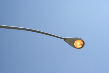 street light in sky