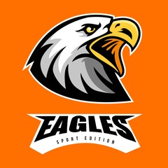 eagle logo sport on vector