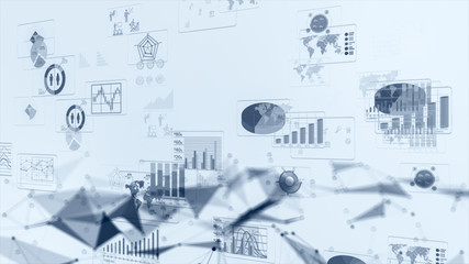 Fototapeta premium VR 5G AI 人工知能 フィンテック Fintech MaaS ICT ブロックチェーン 3D 