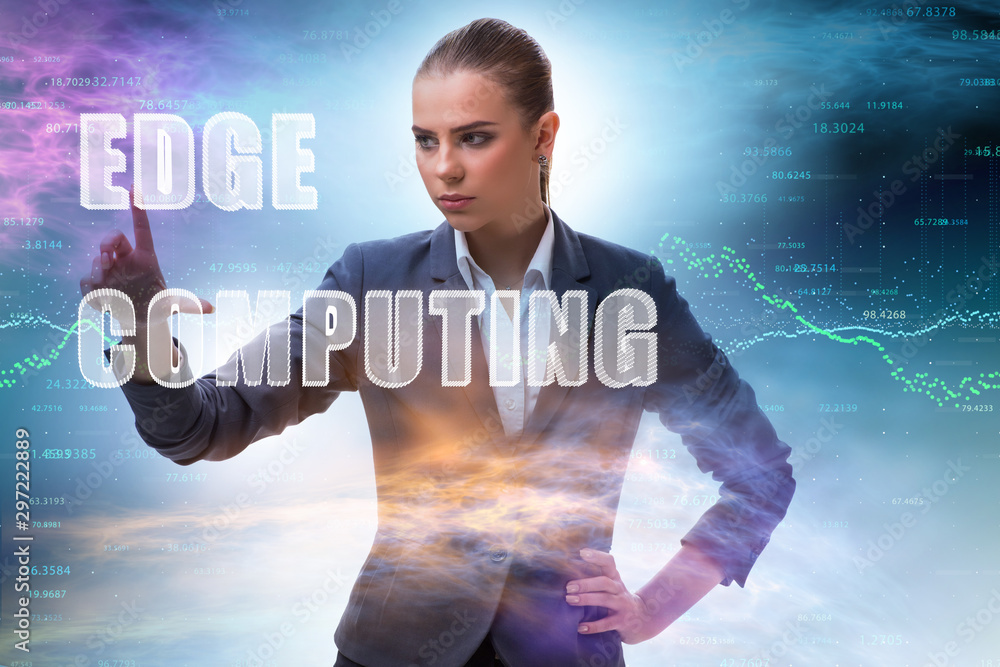 Poster concept of cloud edge and fog computing