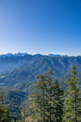 View from the Katrin. The Katrin is a mountain in Upper Austria near Bad Ischl and belongs to the Katergebirge