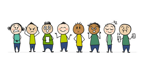 People icons set. Sketch for your design