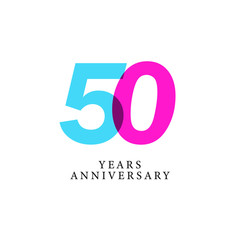 50 Year Anniversary Vector Template Design Illustration