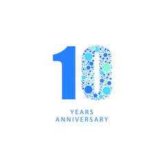 10 Year Anniversary Vector Template Design Illustration