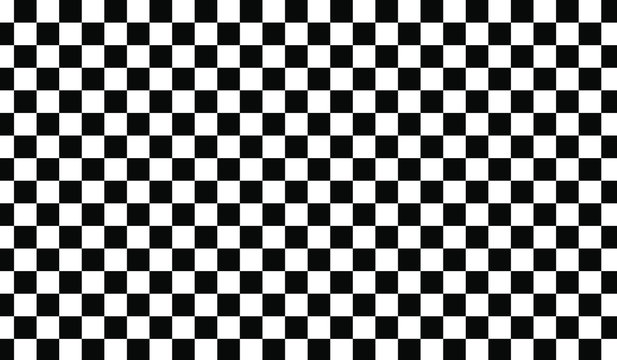 Black and white checkerboard background image.