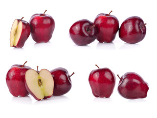 A ripe apple isolated on white background.
