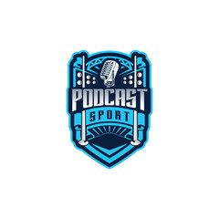 Podcast sport logo design inspiration. Podcast logo design for sport