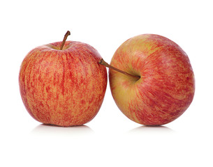 A ripe apple isolated on white background.