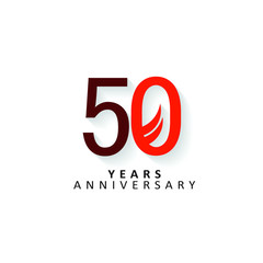 50 Year Anniversary Vector Template Design Illustration