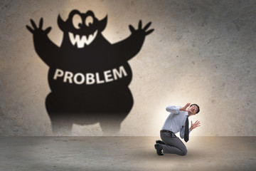 Businessman afraid of big problem