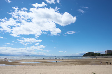 Titibugahama coast is a famous scenic spot in Japan