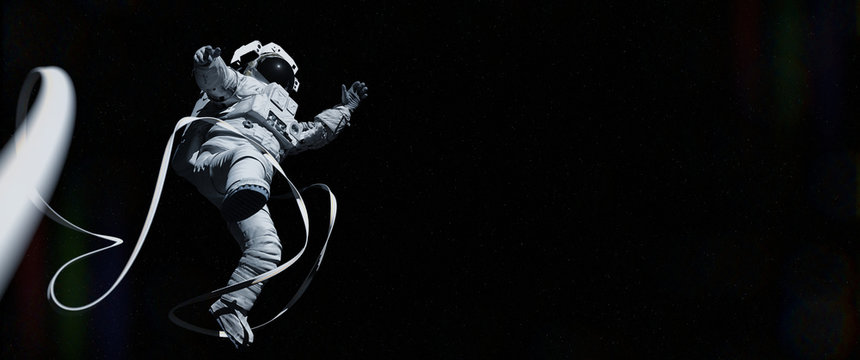 astronaut during spacewalk