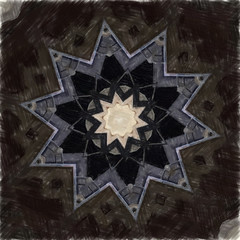 Colorful abstract kaleidoscope pattern background. 
