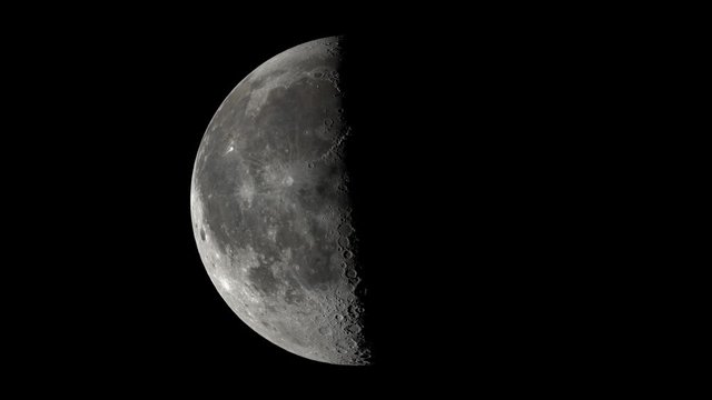 Moon Phases - North Pole time-lapse video. Extremely detailed including libration and position angle. Consistent exposure with no Earthshine.