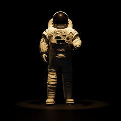 astronaut in spotlight standing on stage  © dottedyeti