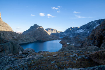 Lake 10988 and the Fortress, Alpine Lakes Basin, Wind River Range, Wyoming.