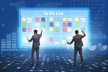 Concept of to do list with businessman