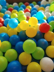 colorful balloons on a white background