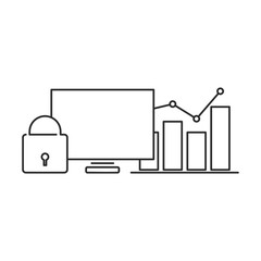 Obraz premium Search Engine Optimization SEO concept. SEO reporting, data monitoring, web traffic analytics, Seo optimization. Outline thin line illustration. Isolated on white background. 