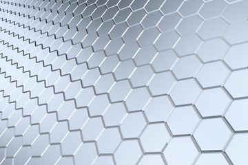 Silver hexagon pattern - honeycomb concept