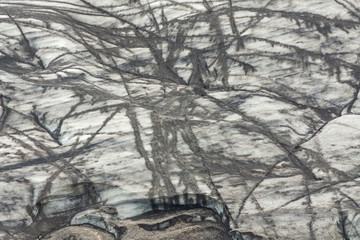 Naklejka premium Ice formations and crevasses of Skaftafellsjökull glacier (part of Vatnajökull National Park in Iceland) ice sheet