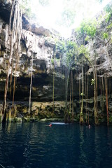 Fototapeta na wymiar Cenote Oxman Hacienda San Lorenzo