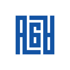 Initial letter AGA logo template, square shape illustration - Vector