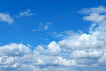Naklejka na ściany i meble White clouds and blue sky beautiful background.