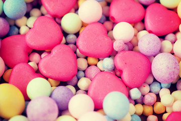 Sweet candy heart symbol for love concept.