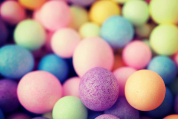 Colorful of sweet candy ball for Easter and Thanksgiving holidays season.