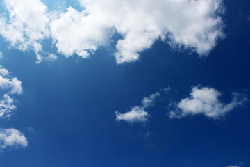 Blue sky and white clouds beautiful background.