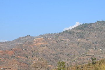 view of the mountains in the Nepal
