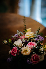 Pastel pink, purple, green flower vases that blend perfectly
