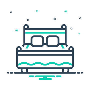 recommend clip art: Black mix icon for bed bedstead