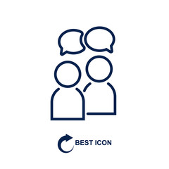 Call center operator line vector