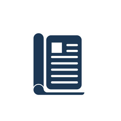 Fototapeta premium Magazine page icon in flat style