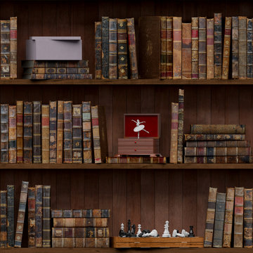 Old books seamless texture (vertically and horizontally). Tiled Bookshelf Background. Also tiled with other 15 textures from same pack in my gallery.